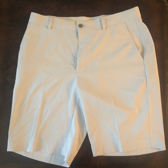 White Greg Norman Golf Shorts - Picture 1 of 4